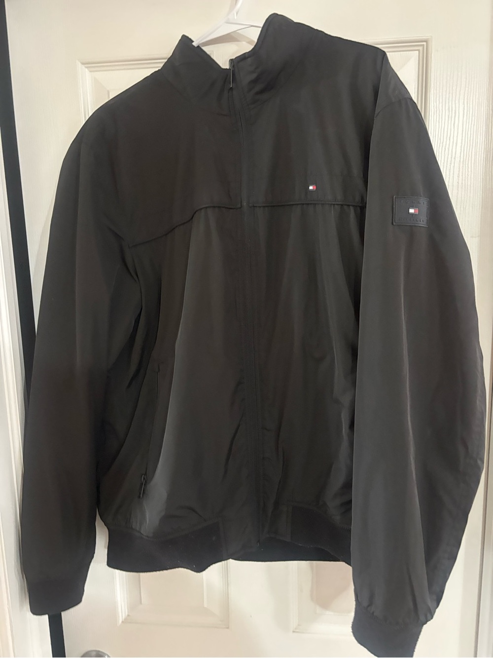 Tommy Hilfiger Men's Black Lightweight Zip Shirt Jacket